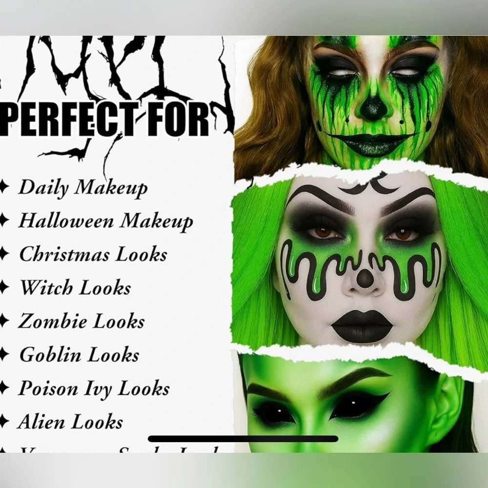 Green Eyeshadow Palette Set For HALLOWEEN OR EVERYDAY LOOKS ! NEW